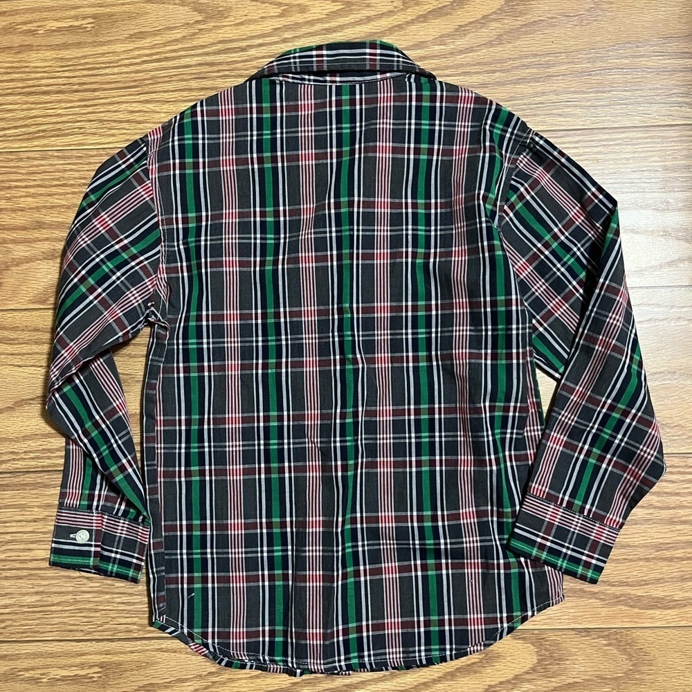 Nautica Boy’s Plaid Button Down Shirt Large 7 - Picture 3 of 3